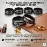 Customized Engraved Name Rings