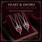 Heart & Sword Couple Necklace