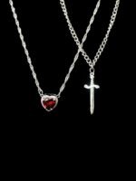 Heart & Sword Couple Necklace - Image 5