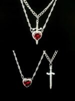Heart & Sword Couple Necklace - Image 3